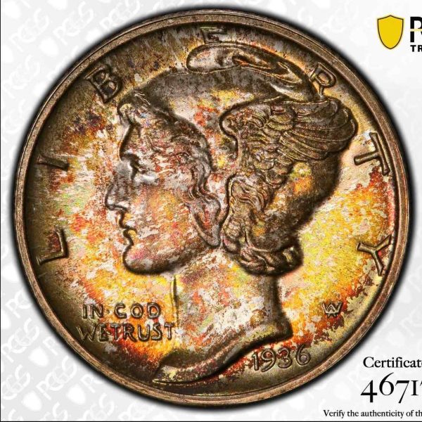 1936 Proof Mercury Dime - Image 3