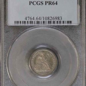 1871 Proof Seated Liberty Dime