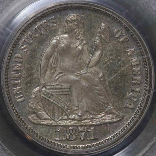 1871 Proof Seated Liberty Dime - Image 2
