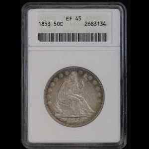 1853 Liberty Seated Half Dollar