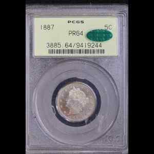 1887 Proof Liberty V Nickel