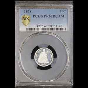 1878 Proof Seated Liberty Dime